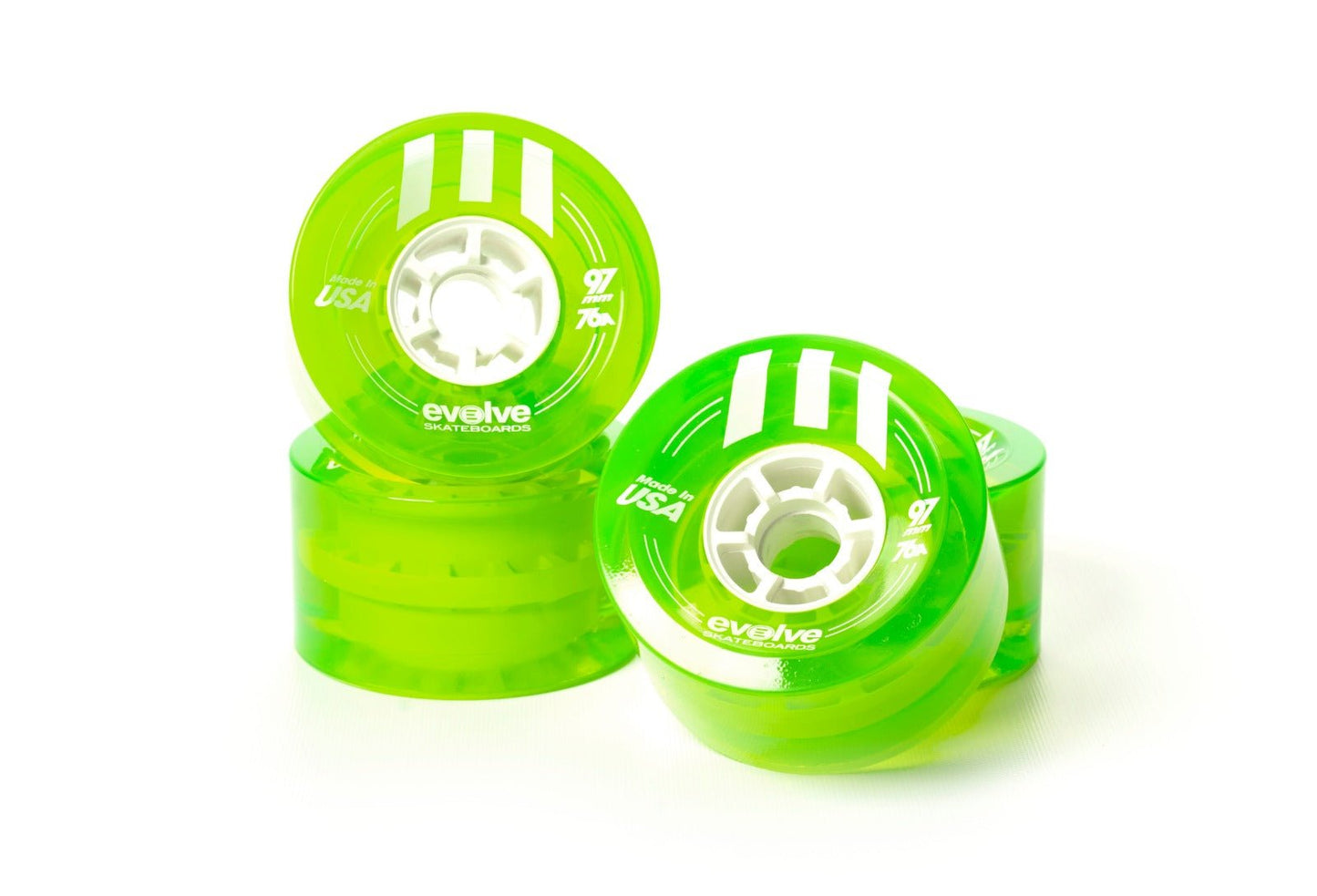 Kit de ruedas de calle - Evolve Skateboards - Evolve Skateboards EspañaKitEvolve Skateboards EspañaEvolve Skateboards EspañaKit de ruedas de calle - Evolve SkateboardsMotor 1500WRuedas Evolve 97mm ICE Verdes